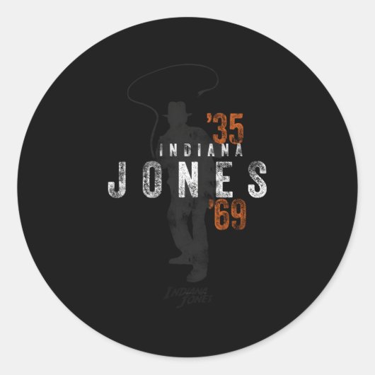 Indiana Jones and the Dial of Destiny Het is de Mi Ronde Sticker (Voorkant)