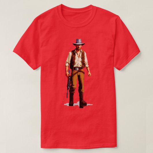 Indiana Jones Pixel Art T-shirt (Design voorkant)