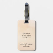 Indiana kaart bagagelabel, bruiloftsgeschenk welko bagagelabel (Achterkant verticaal)