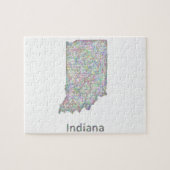 Indiana-kaart Legpuzzel (Horizontaal)