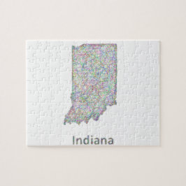 Indiana-kaart Legpuzzel