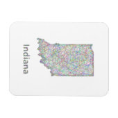 Indiana-kaart Magneet (Horizontaal)