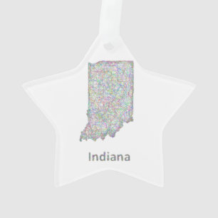 Indiana-kaart Ornament