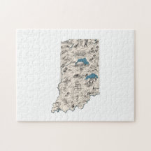 Indiana  kaart van het Afbeelding