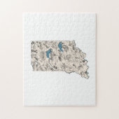 Indiana kaart van het Afbeelding Legpuzzel (Verticaal)