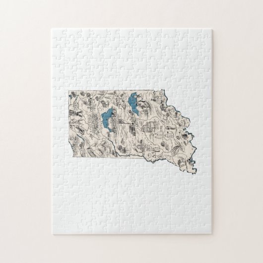 Indiana  kaart van het Afbeelding Legpuzzel (Verticaal)