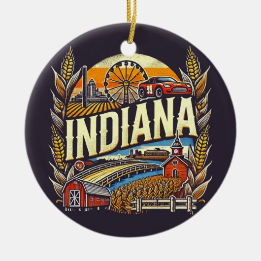 Indiana Keramisch Ornament (Voorkant)