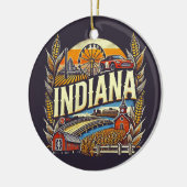 Indiana Keramisch Ornament (Links)