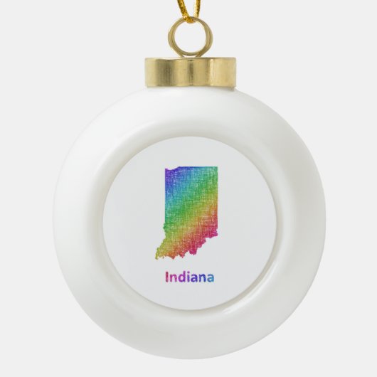 Indiana Keramische Bal Ornament (Voorkant)