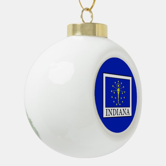 Indiana Keramische Bal Ornament (Links)