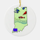 Indiana kerstboomversiering keramisch ornament (Voorkant)