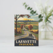 Indiana Lafayette Travel Briefkaart (Staand voorkant)