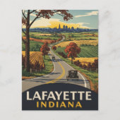 Indiana Lafayette Travel Briefkaart (Voorkant)