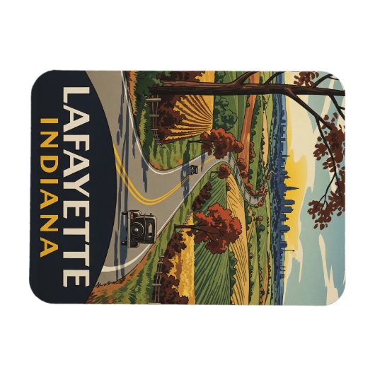 Indiana Lafayette Travel Magneet (Horizontaal)