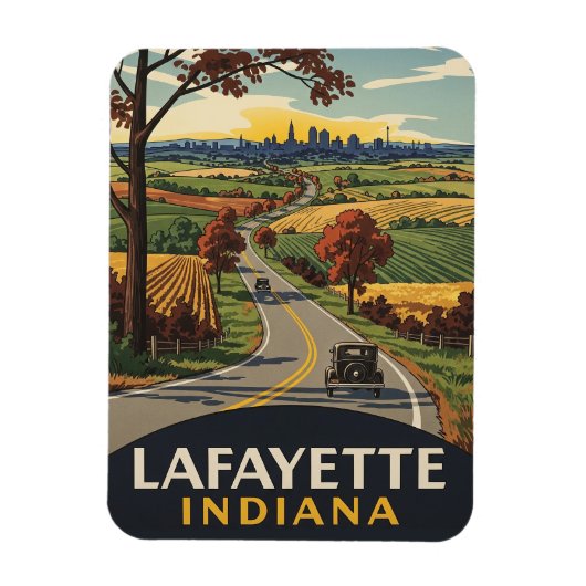 Indiana Lafayette Travel Magneet (Verticaal)