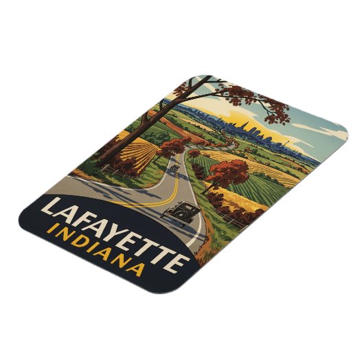 Indiana Lafayette Travel Magneet (Linkerzijde)