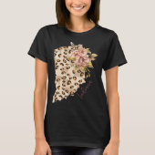 Indiana Leopard Pattern Map Leo State Of Indiana T-shirt (Voorkant)