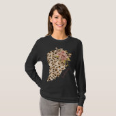 Indiana Leopard Pattern Map Leo State Of Indiana T-shirt (Voorkant volledig)