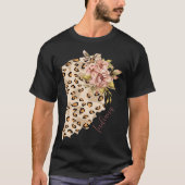 Indiana Leopard Pattern Map Leo State Of Indiana T-shirt (Voorkant)