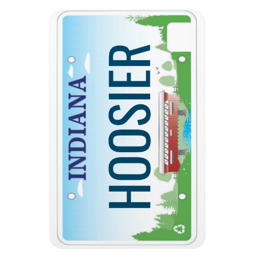 Indiana License Bord Flexible Magneet (Verticaal)