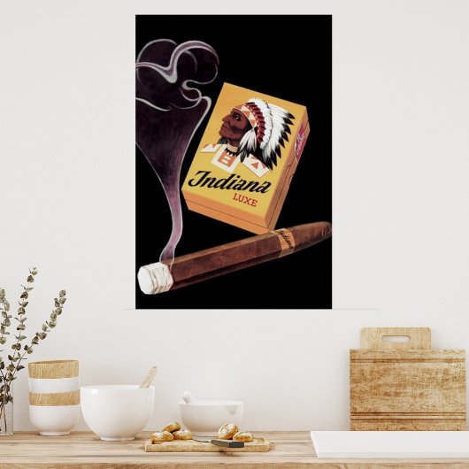 Indiana Lux Sigaren Advertentie / Poster (Keuken)
