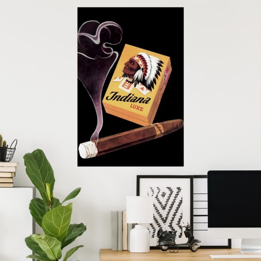Indiana Lux Sigaren Advertentie / Poster (Thuiskantoor)