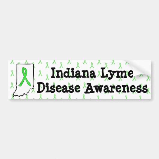 Indiana Lyme Ziekte Bewustzijn Bumpersticker (Voorkant)