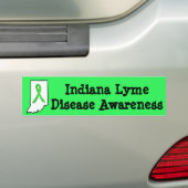 Indiana Lyme Ziekte Bewustzijn Bumpersticker (Op auto)