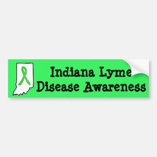 Indiana Lyme Ziekte Bewustzijn Bumpersticker (Voorkant)