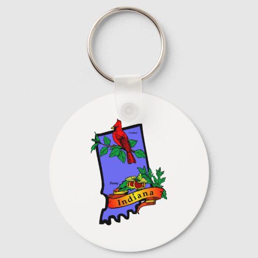 Indiana Map 2 Sleutelhanger (Voorkant)