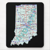 Indiana Map Mousepad Muismat (Voorkant)