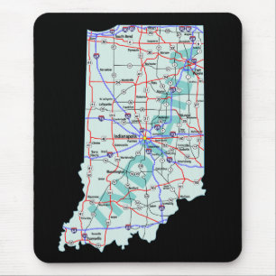 Indiana Map Mousepad Muismat