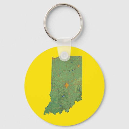Indiana Map Sleutelhanger (Voorkant)