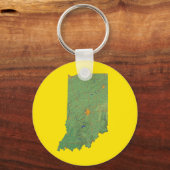Indiana Map Sleutelhanger (Voorkant)