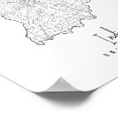 Indiana Minimal Street Map Poster (Hoek)