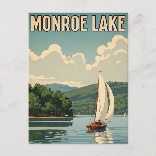 Indiana Monroe Lake Travel Briefkaart (Voorkant)