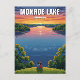 Indiana Monroe Lake Travel Briefkaart