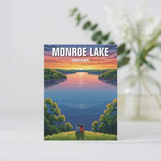 Indiana Monroe Lake Travel Briefkaart (Staand voorkant)