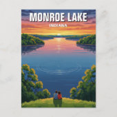 Indiana Monroe Lake Travel Briefkaart (Voorkant)