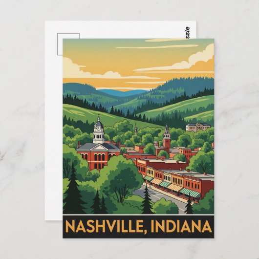 Indiana Nashville Reizen Briefkaart (Voorkant / Achterkant)