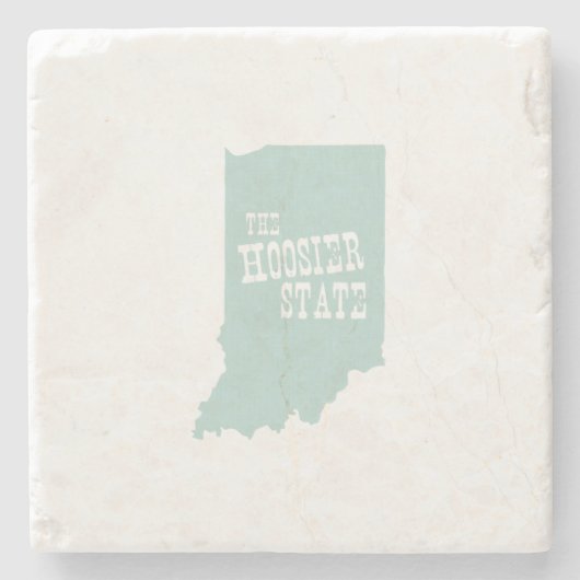 Indiana Nickname Hoosier State Stenen Onderzetter (Voorkant)