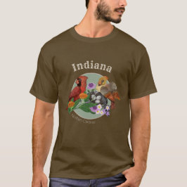 Indiana Northern Cardinals met inheemse Planten T-shirt