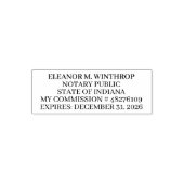 Indiana Notary Public Zelfinktende Stempel (Design)