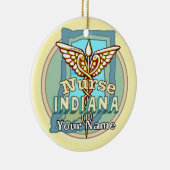 Indiana Nurse Caduceus Keramisch Ornament (Rechts)
