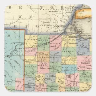 Indiana, Ohio Vierkante Sticker