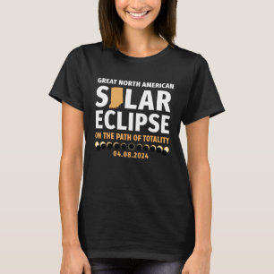 Indiana op het pad van totale zonsverduistering 04 t-shirt