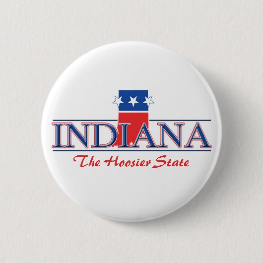 Indiana Patriottische Buttonnen Ronde Button 5,7 Cm (Voorkant)