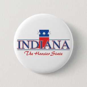 Indiana Patriottische Buttonnen Ronde Button 5,7 Cm