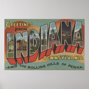 Indiana, Pennsylvania - Grote Letter-scènes Poster