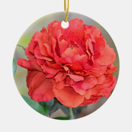 Indiana Peony Keramisch Ornament (Voorkant)